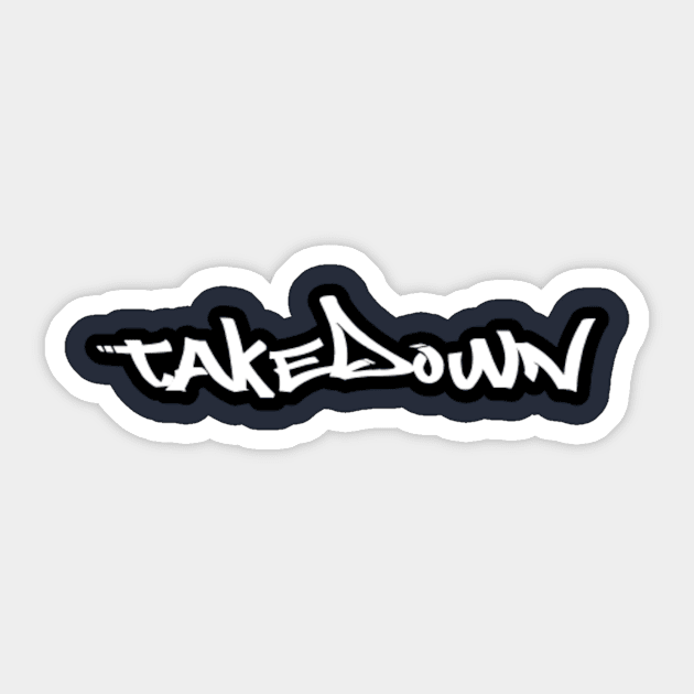 TakeDown Signature Sticker by Real TakeDown